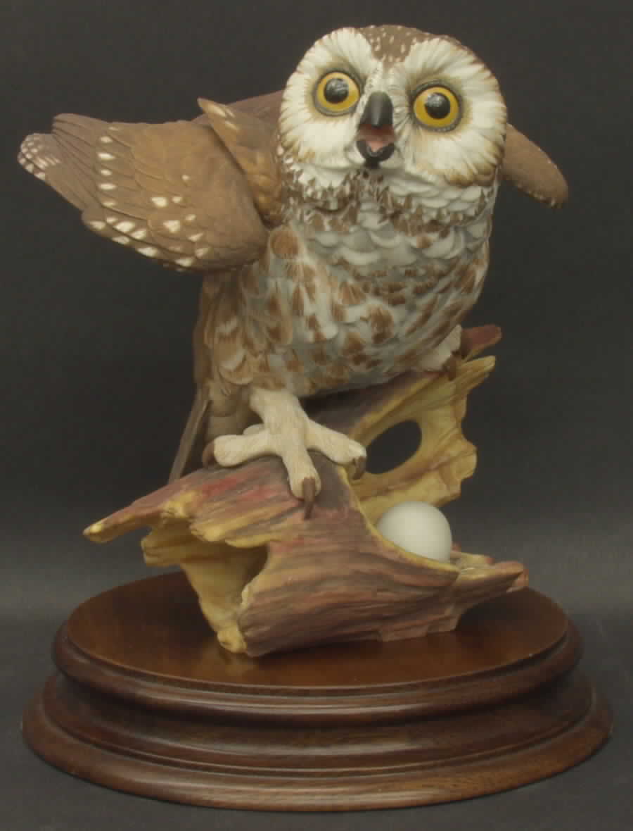 Gunther Granget Birds Saw Whet Owl - Boxed by Hutschenreuther-1