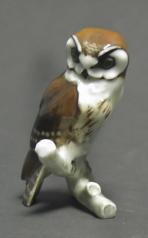 Gunther Granget Birds Screech Owl-Small/Decorated - No Box 42 by Hutschenreuther-1