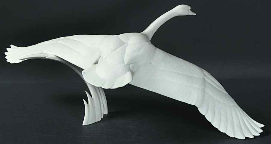 Gunther Granget Birds White Swan - No Box by Hutschenreuther-1