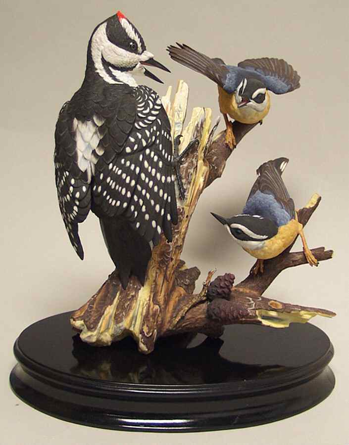 Gunther Granget Birds Woodpecker & Nuthatches (Friendly Enemie - No Box by Hutschenreuther-1