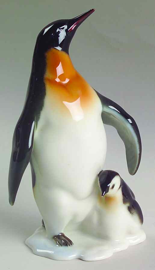 Birds Penguin And Baby - No Box by Hutschenreuther-1