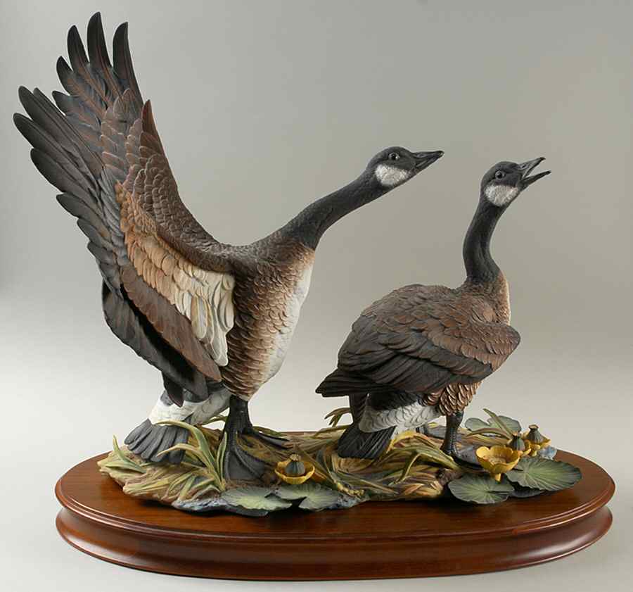 Gunther Granget Birds Canada Geese (Heading South) - No Box by Hutschenreuther-1