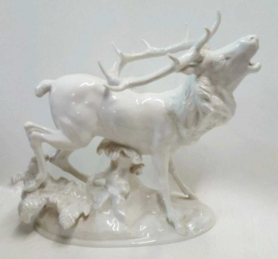 Animals (Wood-Forest) Stag-White - Boxed by Hutschenreuther-1