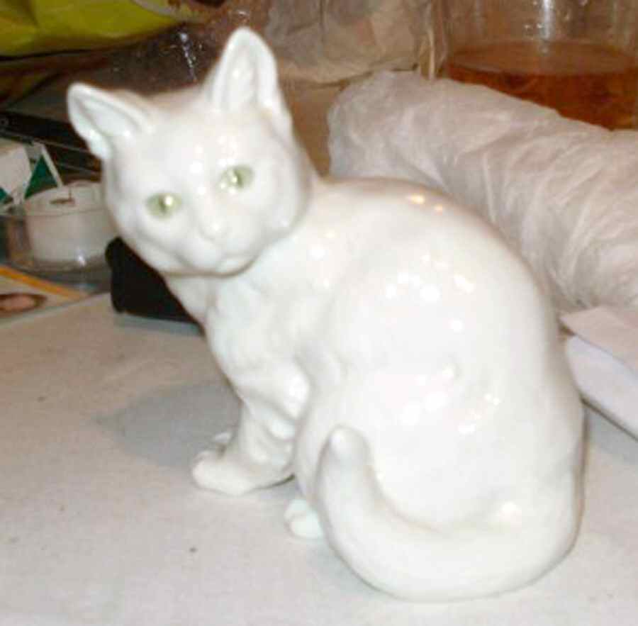 Cats Cat Sitting-White - No Box by Hutschenreuther-1