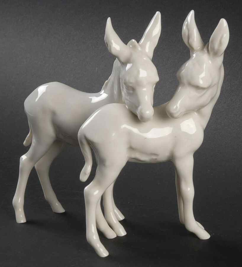Animals-Farm Donkey Group-White - Boxed by Hutschenreuther-1