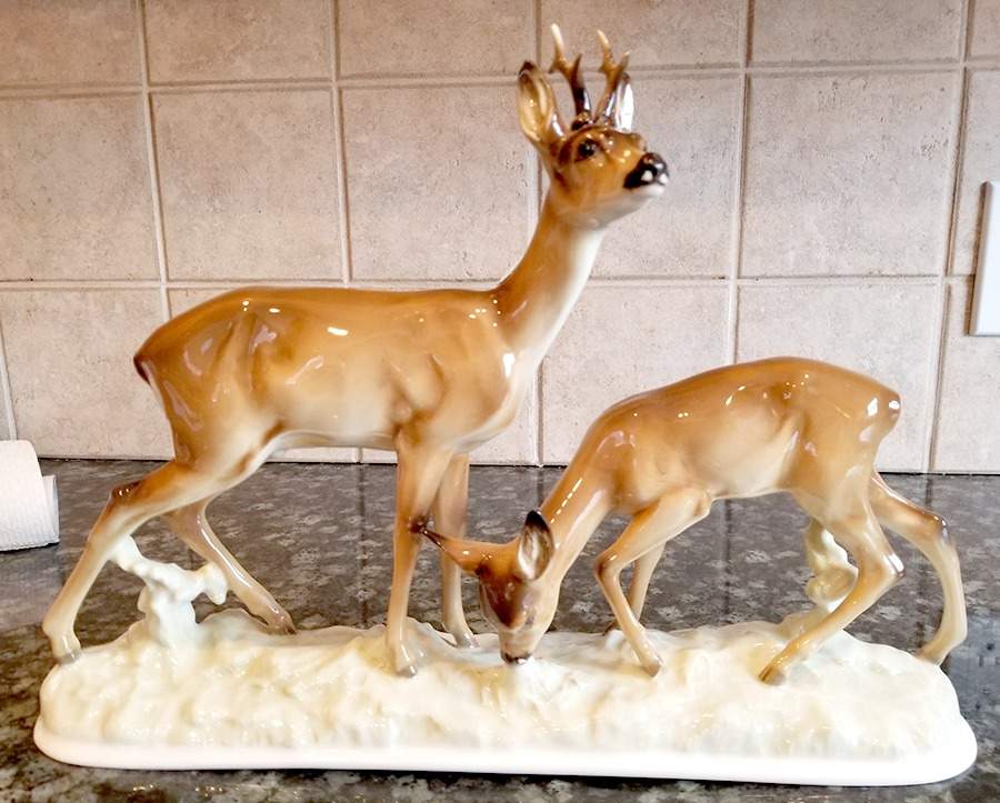Animals (Wood-Forest) Stag & Doe - Boxed by Hutschenreuther-1