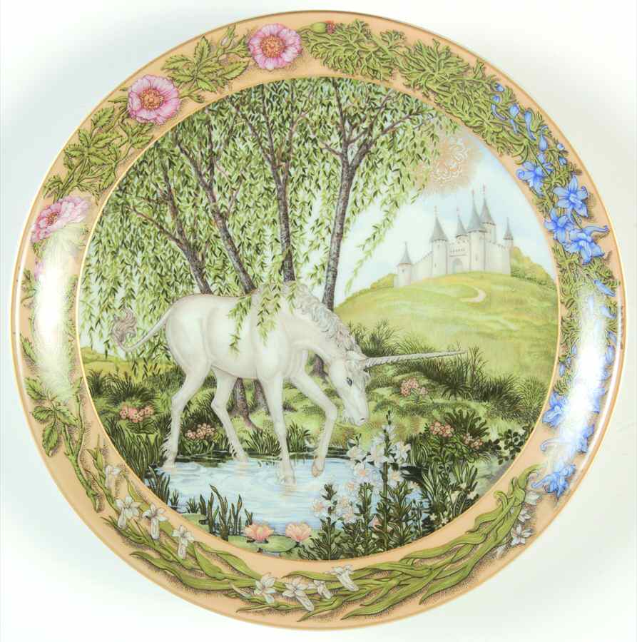 Enchanted Seasons of The Unicorn Peaceful Summer - No Box by Hutschenreuther-1