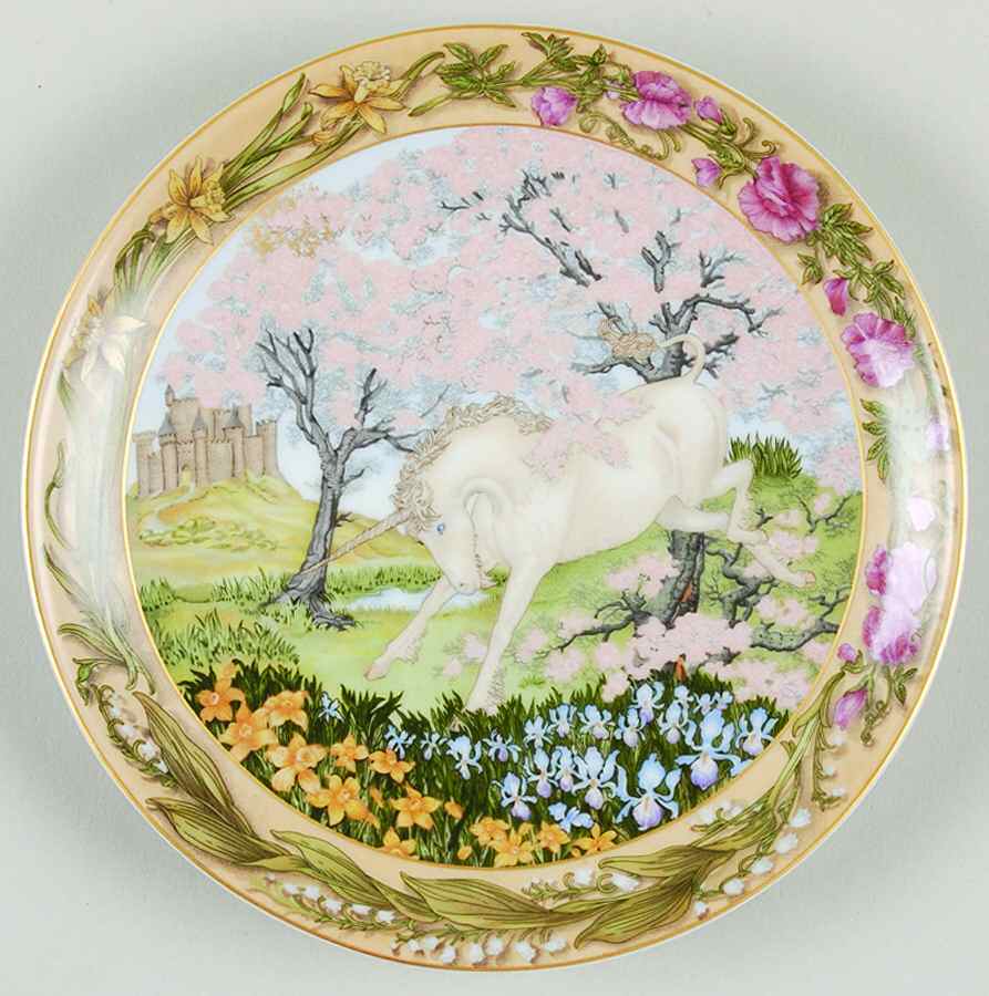 Enchanted Seasons of The Unicorn Joyous Spring - With Box by Hutschenreuther-1