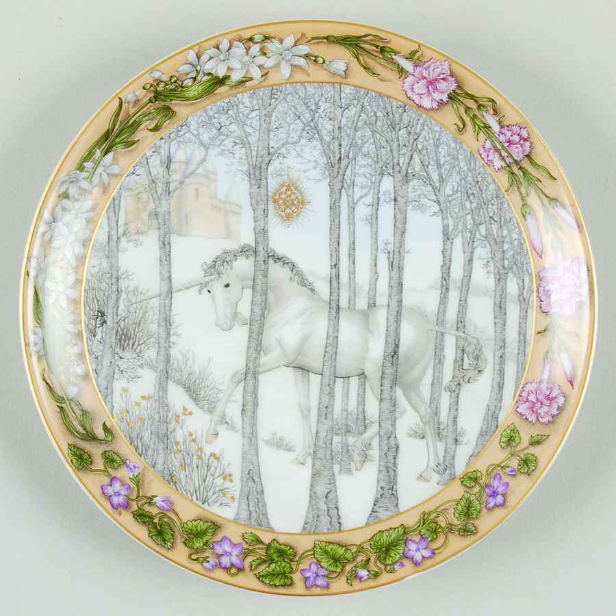 Enchanted Seasons of The Unicorn Winter Tranquility - No Box by Hutschenreuther-1