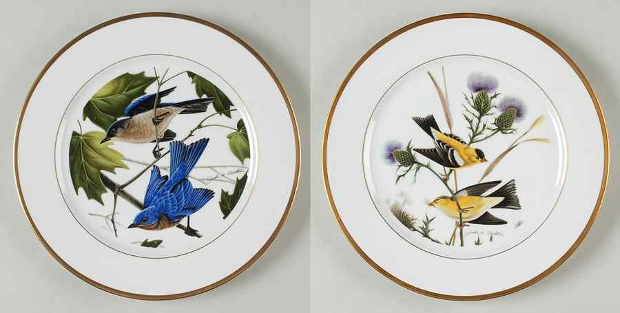 Ruthven Songbirds Eastern Bluebird & Goldfinch - No Box by Hutschenreuther-1