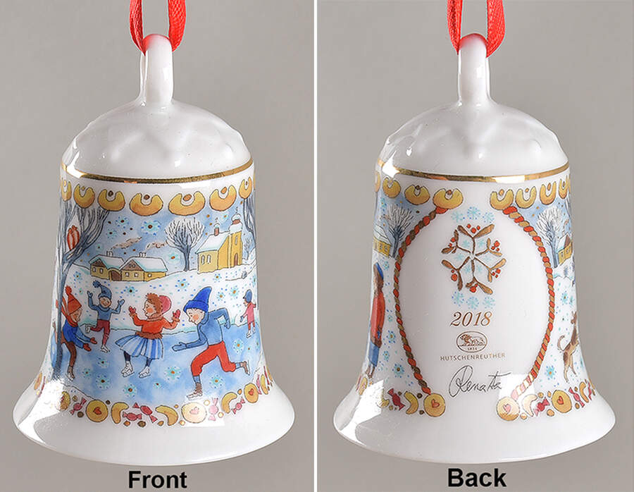 Annual China Christmas Bell Wintertime Activities - No Box by Hutschenreuther-1