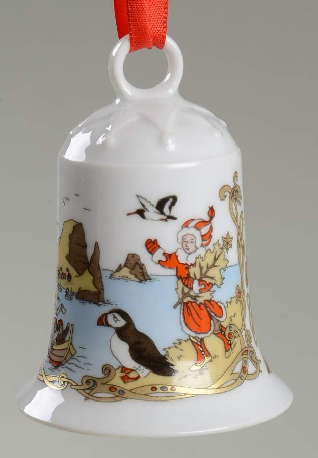 Annual China Christmas Bell Cliff With Seabirds - Boxed by Hutschenreuther-1