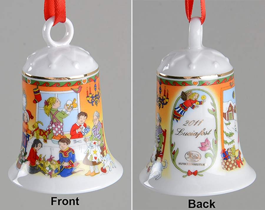 Annual China Christmas Bell St Lucia - No Box by Hutschenreuther-1
