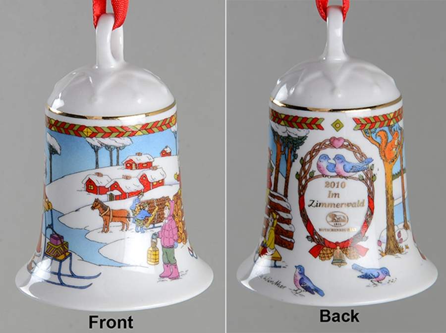 Annual China Christmas Bell Carpenter's Forest - No Box by Hutschenreuther-1