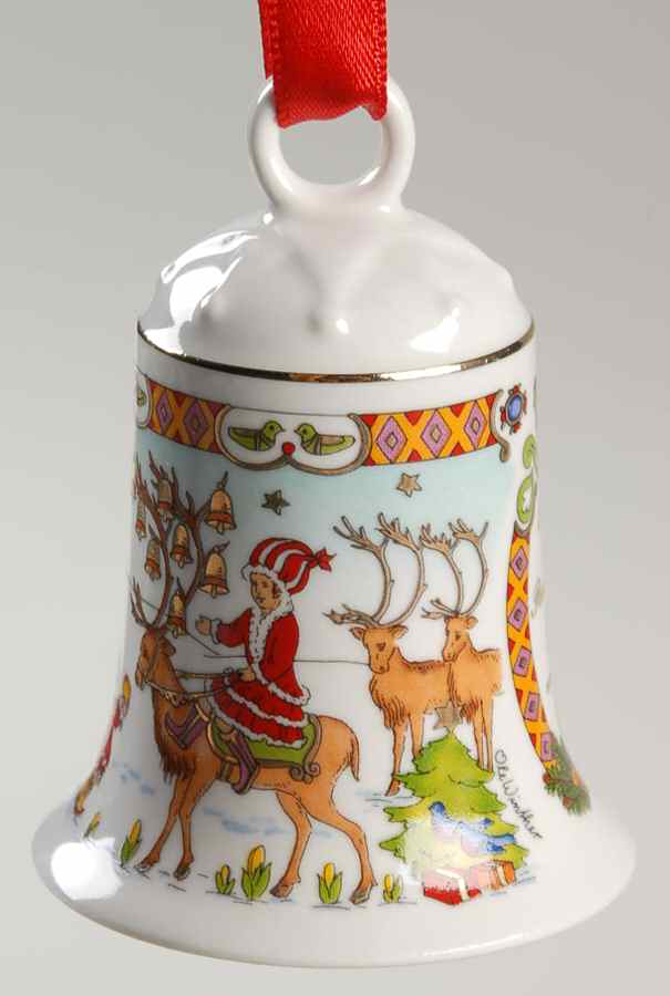 Annual China Christmas Bell The Reindeer - Boxed by Hutschenreuther-1