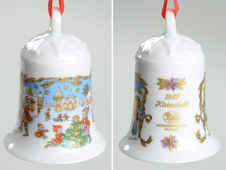 Annual China Christmas Bell Small Town - Boxed by Hutschenreuther-1