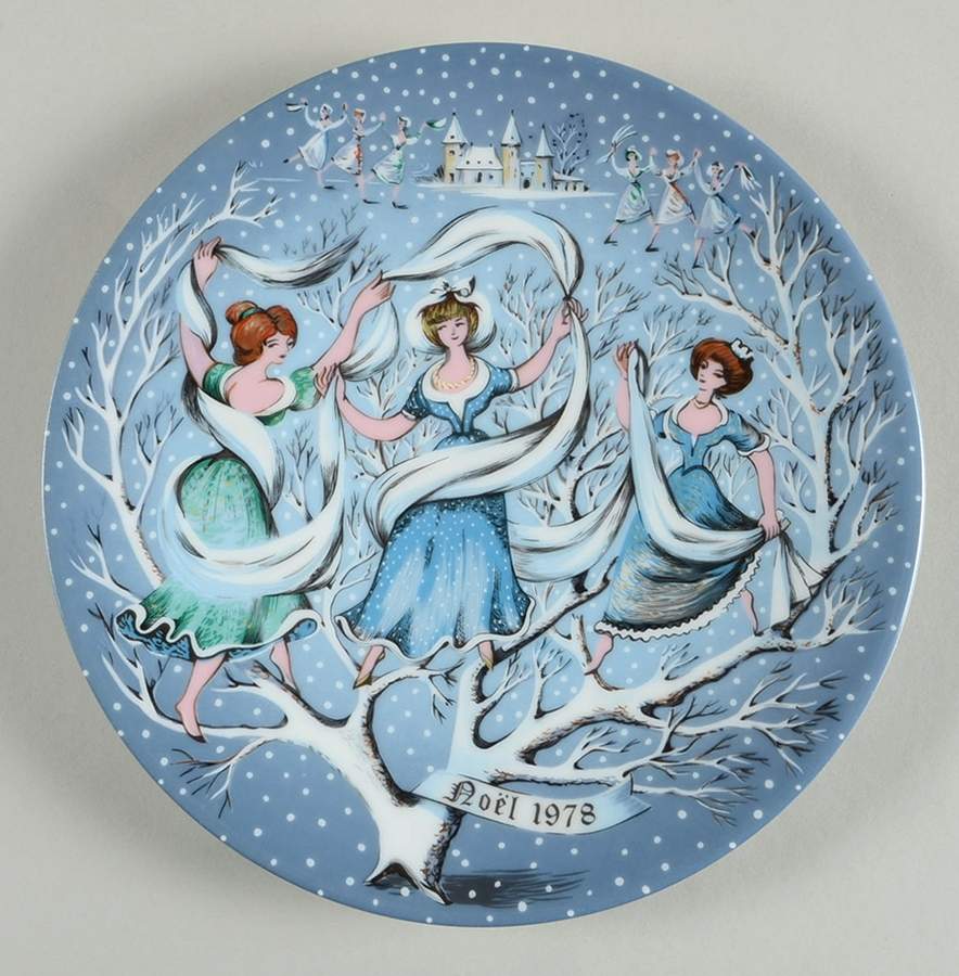Twelve Days of Christmas-Haviland Nine Ladies Dancing - No Box by Haviland-1