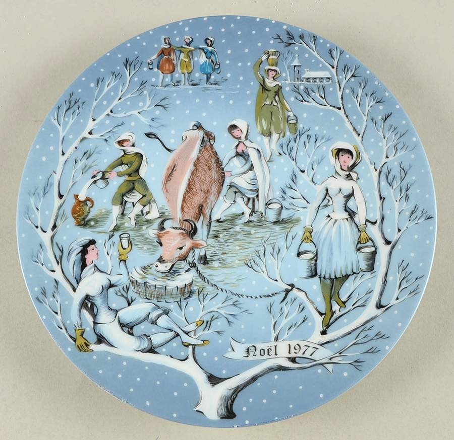Twelve Days of Christmas-Haviland Eight Maids A' Milking - Boxed by Haviland-1