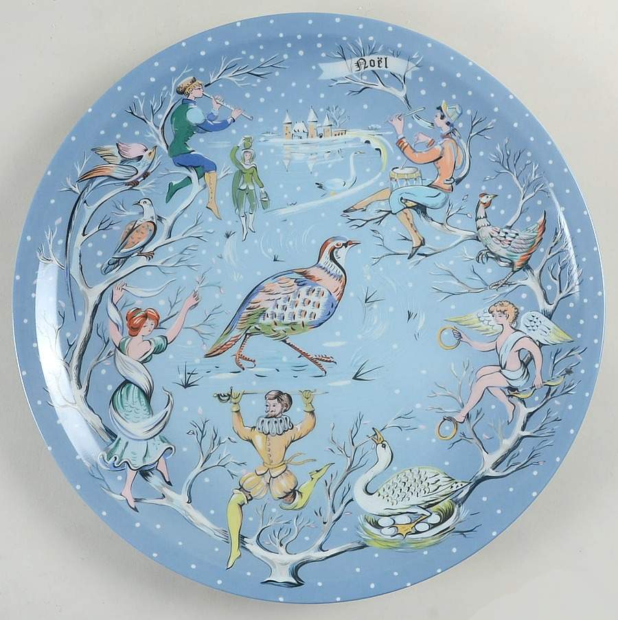Twelve Days of Christmas-Haviland Jubilee Plate 12 1/2" Size - Boxed by Haviland-1