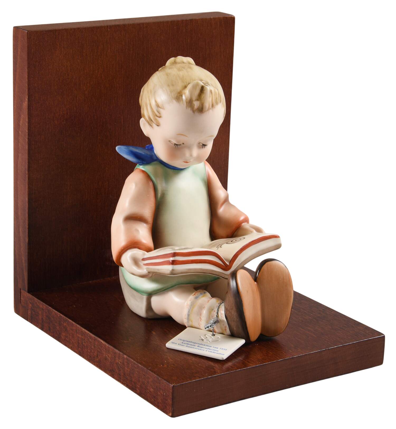 Bookworm-Bookend-Boy-Girl Single & Pairs Tm8-70th Anniversary Boy - No Box by M.I. Hummel-1