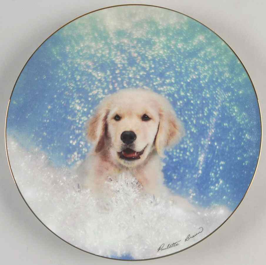 Golden Puppy Portraits Partytime Puppy - Boxed by Hamilton Collection-1