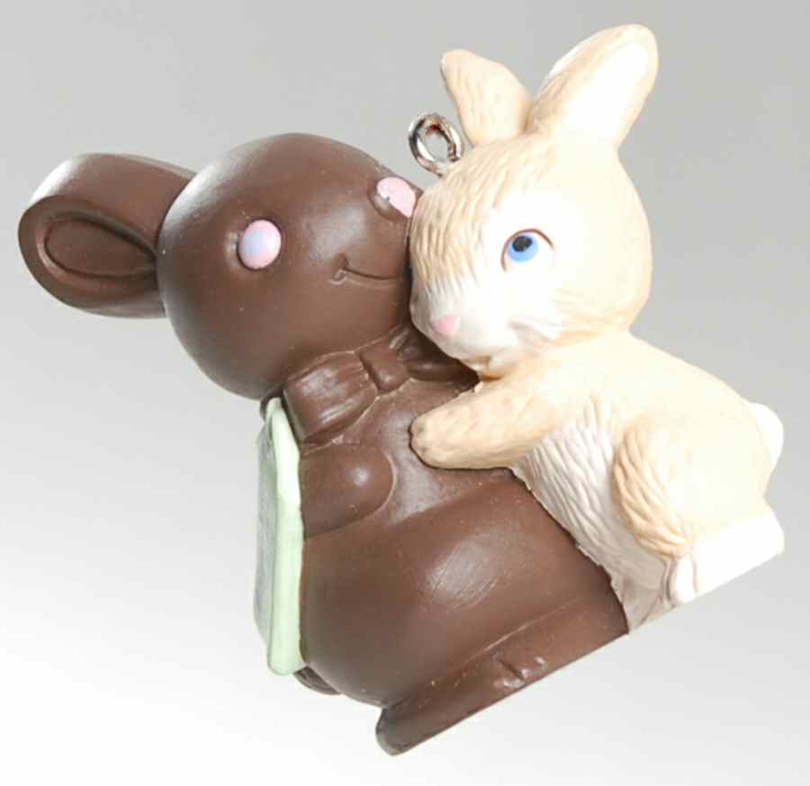 1992 Hallmark Easter Ornament Somebunny Loves You - Boxed by Hallmark Gold Crown-1