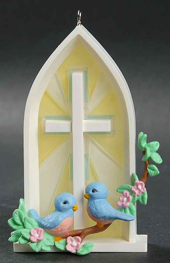 1993 Hallmark Easter Ornament Radiant Window - Boxed by Hallmark Gold Crown-1