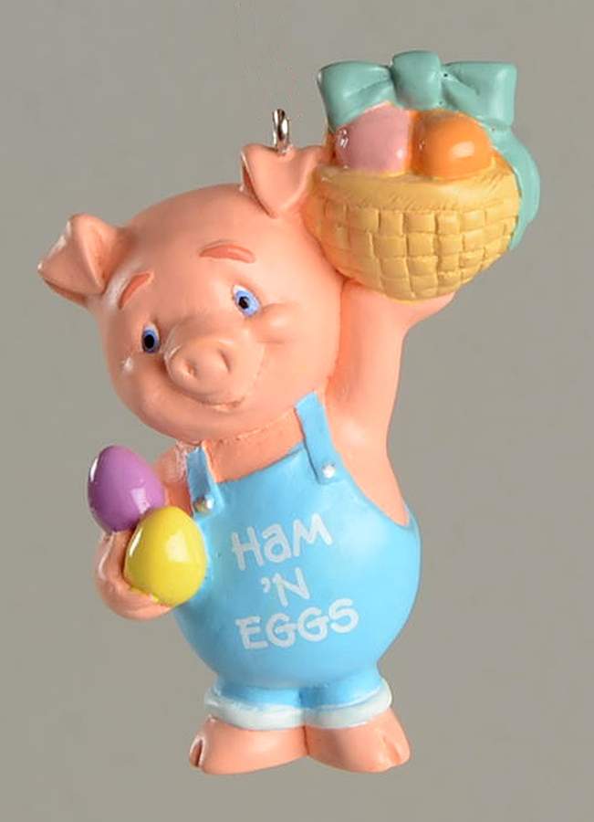 1995 Hallmark Easter Ornaments Ham'n Eggs - Boxed by Hallmark Gold Crown-1