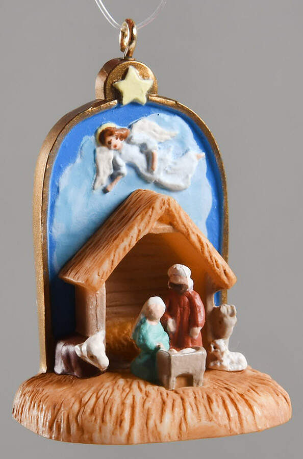1997 Hallmark Christmas Ornaments He Is Born - Boxed by Hallmark Gold Crown-1