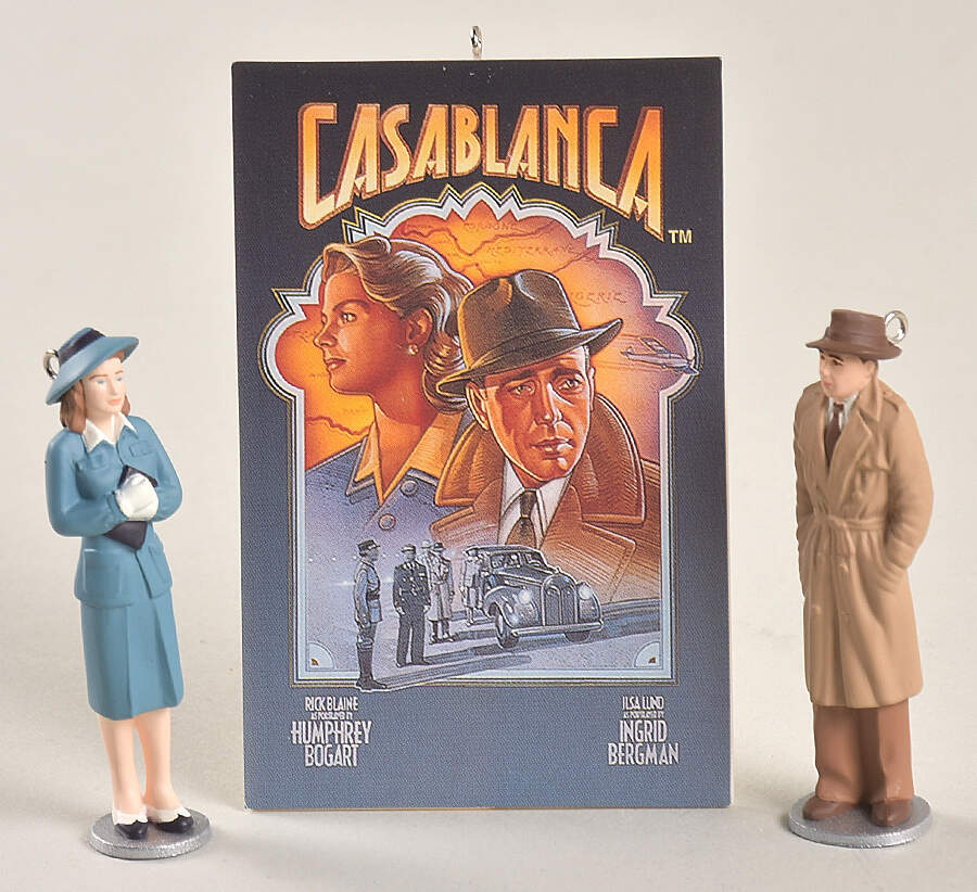 1997 Hallmark Christmas Ornaments Casablanca-Set Of3 - Boxed by Hallmark Gold Crown-1