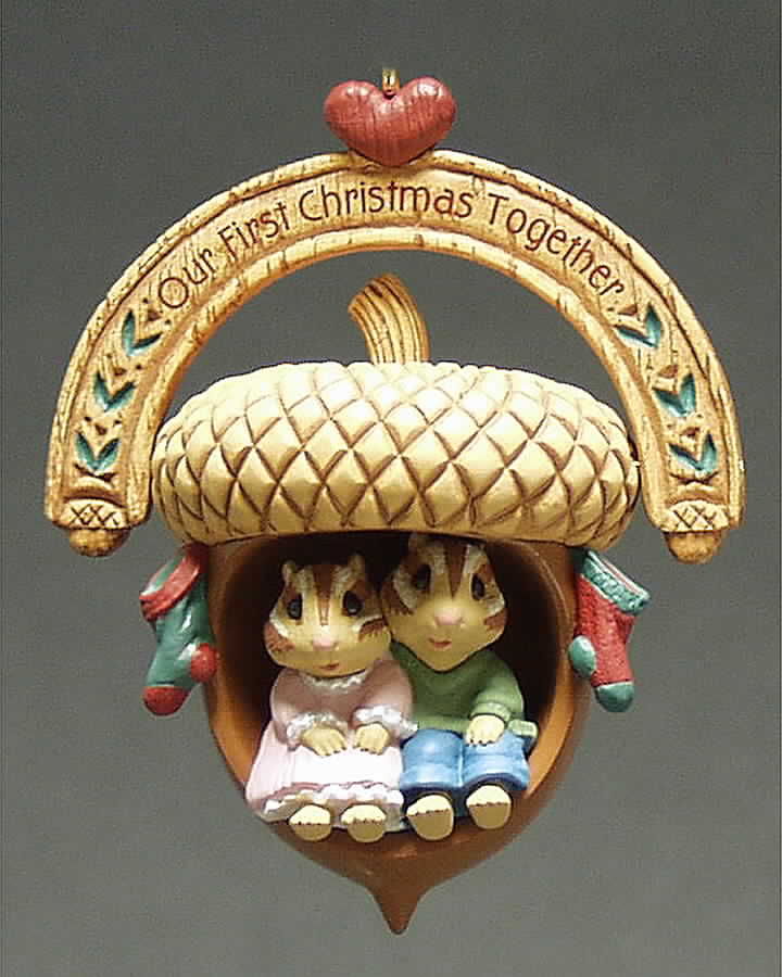 1997 Hallmark Christmas Ornaments Our First Christmas Together - Boxed by Hallmark Gold Crown-1