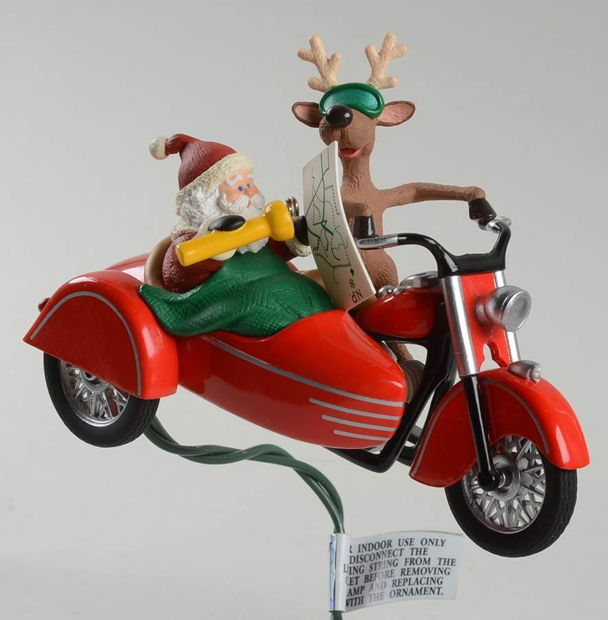 1997 Hallmark Christmas Ornaments Motorcycle Chums - No Box by Hallmark Gold Crown-1
