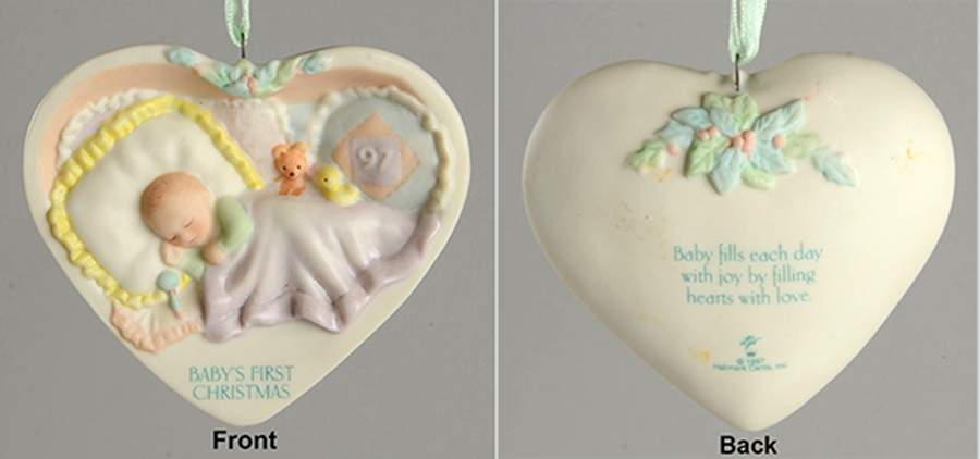 1997 Hallmark Christmas Ornaments Baby's First Christmas - Boxed by Hallmark Gold Crown-1