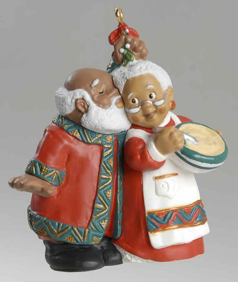 1997 Hallmark Christmas Ornaments Stealing A Kiss  - Boxed by Hallmark Gold Crown-1