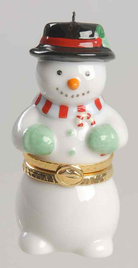 1997 Hallmark Christmas Ornaments Snowman Hinged Box - No Box by Hallmark Gold Crown-1
