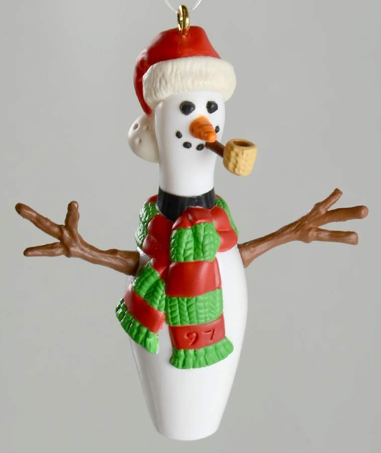 1997 Hallmark Christmas Ornaments Snow Bowling - No Box by Hallmark Gold Crown-1