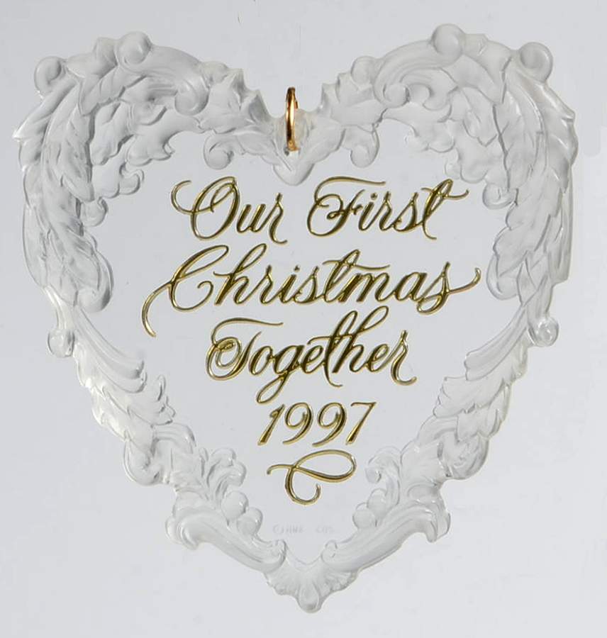 1997 Hallmark Christmas Ornaments Our First Christmas Together - Boxed by Hallmark Gold Crown-1