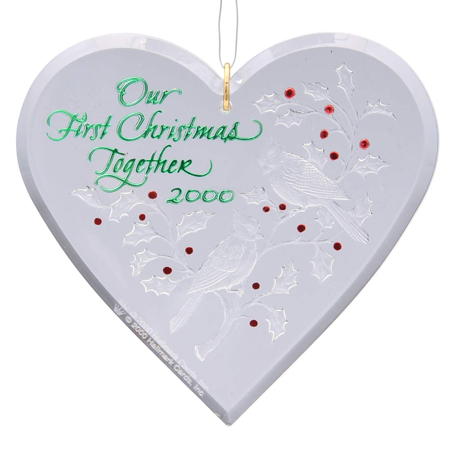 2000 Hallmark Christmas Ornaments First Christmas Together-Acrylic - No Box by Hallmark Gold Crown-1