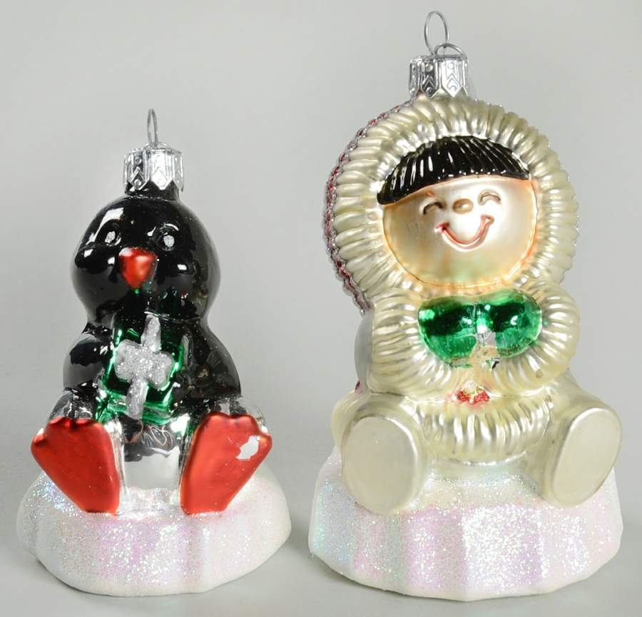 Frosty Friends-Blown Glass 2000 Frosty Friends - Boxed by Hallmark Gold Crown-1