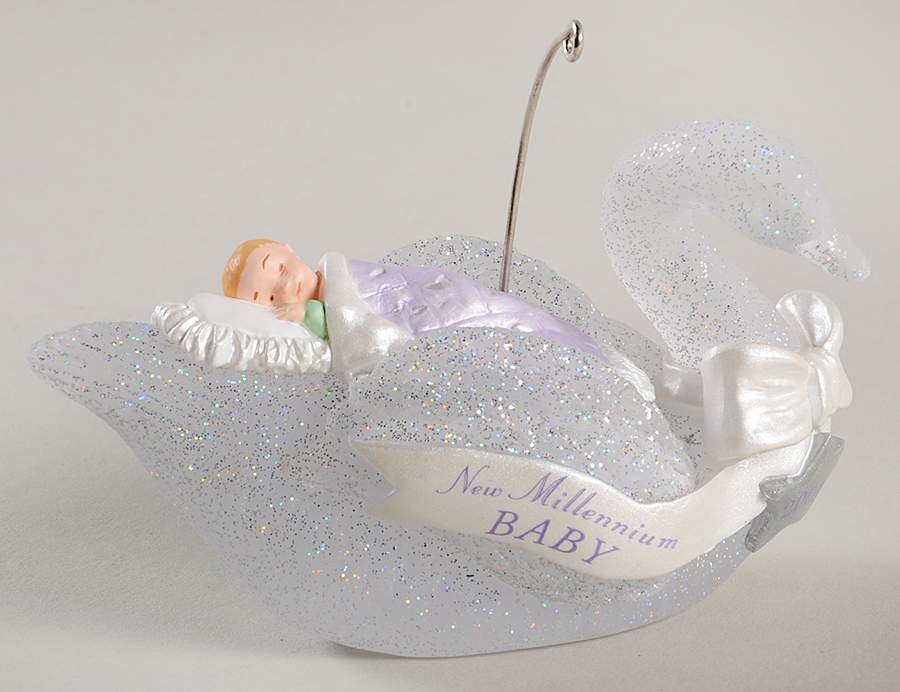 2000 Hallmark Christmas Ornaments New Millenium Baby - Boxed by Hallmark Gold Crown-1