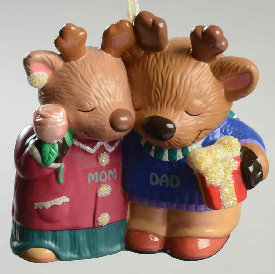 2000 Hallmark Christmas Ornaments Mom And Dad - Boxed by Hallmark Gold Crown-1