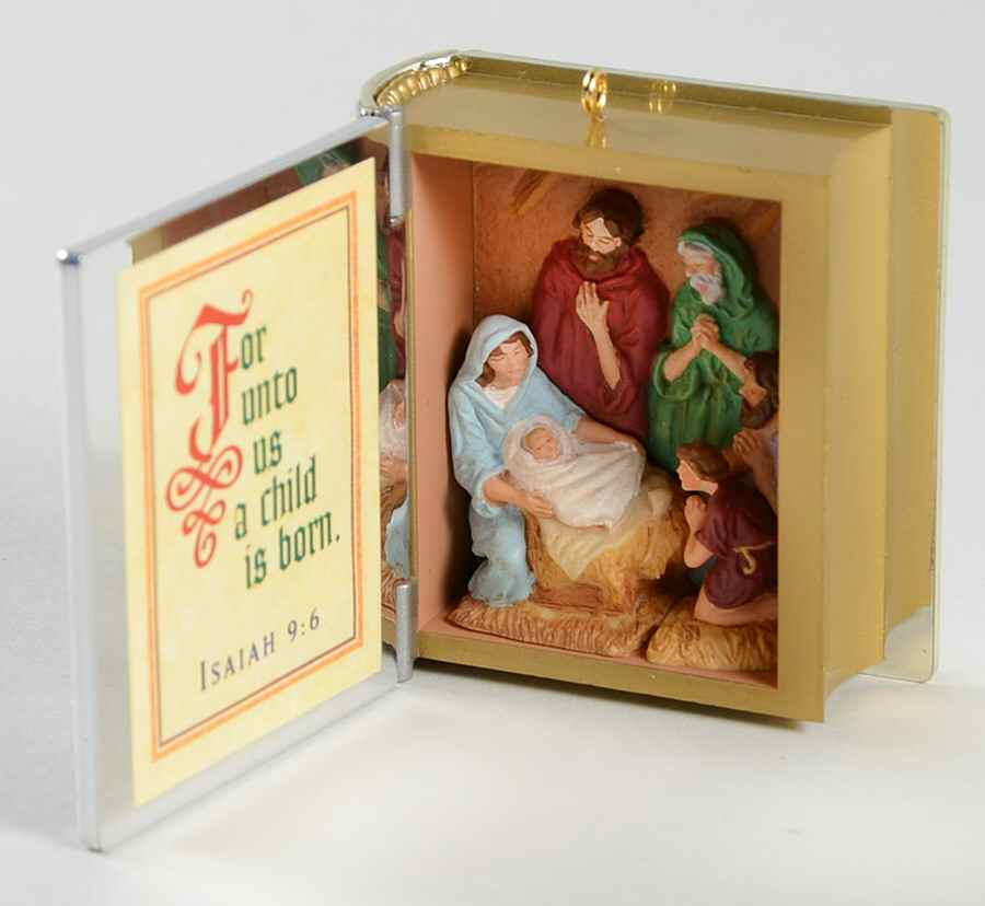 2000 Hallmark Christmas Ornaments The Good Book - Boxed by Hallmark Gold Crown-1