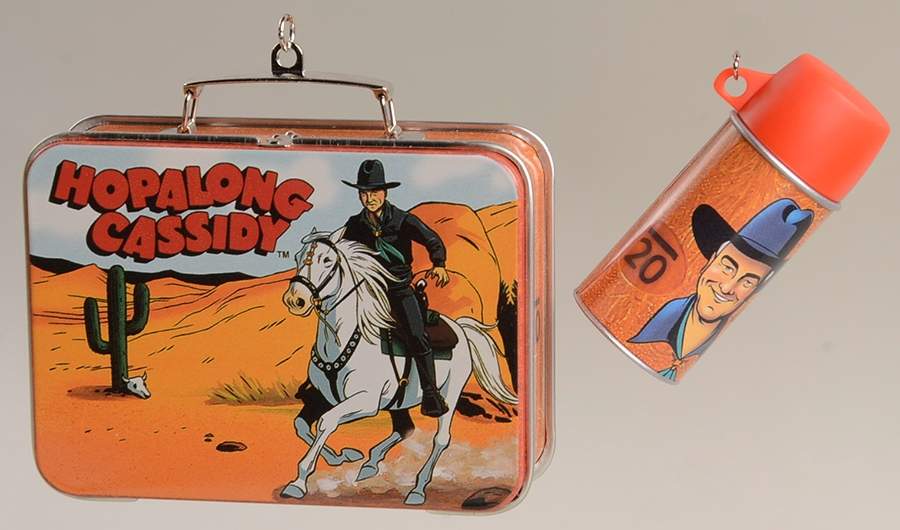 2000 Hallmark Christmas Ornaments Hopalong Cassidy Lunchbox Set - No Box by Hallmark Gold Crown-1