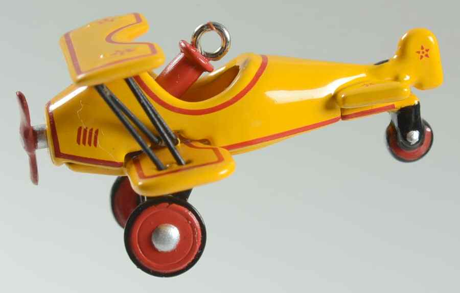 Kiddie Car Classic-Miniature 1930 Custom Biplane - No Box by Hallmark Gold Crown-1