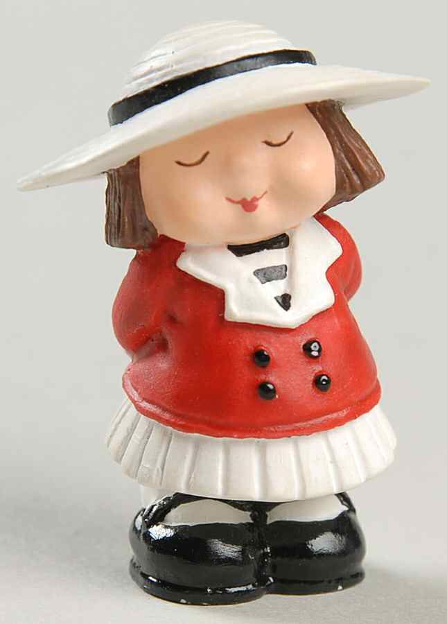 Merry Miniatures 1995 Bashful Girl - Boxed by Hallmark Gold Crown-1