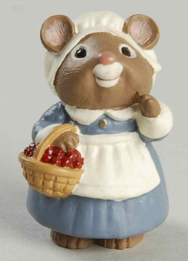 Merry Miniatures 1995 Lady Pilgrim Mouse - Boxed by Hallmark Gold Crown-1