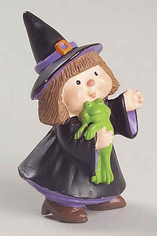 Merry Miniatures 1995 Cute Witch - Boxed by Hallmark Gold Crown-1