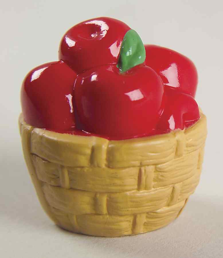Merry Miniatures 1994 Basket Of Apples - Boxed by Hallmark Gold Crown-1