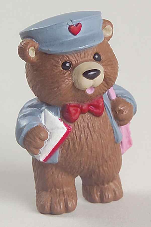 Merry Miniatures 1994 Bear Letter Carrier - Boxed by Hallmark Gold Crown-1