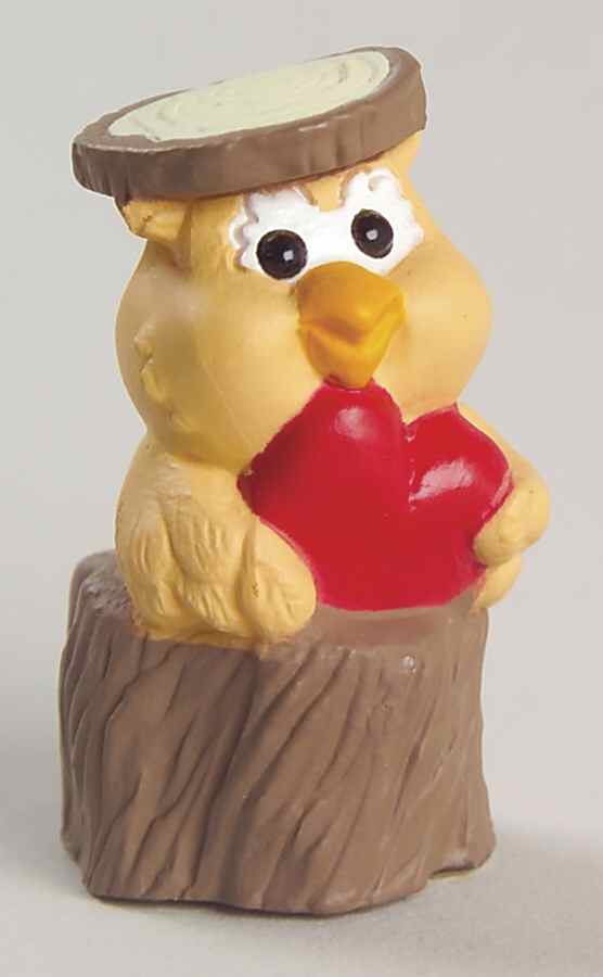 Merry Miniatures 1994 Owl In Stump - Boxed by Hallmark Gold Crown-1
